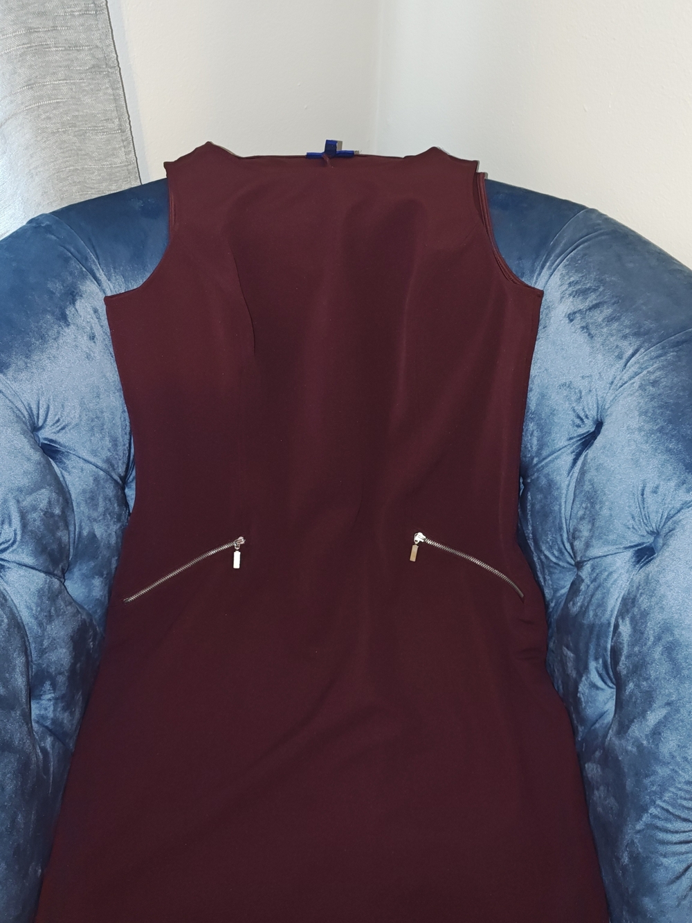 Apt. 9 Sleeveless Burgundy Sheath Dress with Zip Pockets